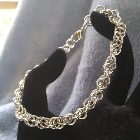 Spiral 4in1 18 gauge Handmade Chainmaille Bracelet