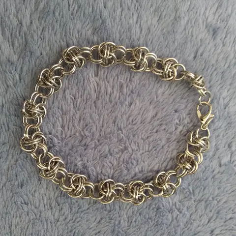 Half Byzantine Barrels 20 gauge Handmade Chainmaille Bracelet