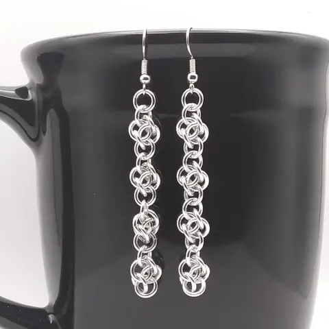 Cloud Cover 18 gauge Handmade Chainmaille Earrings