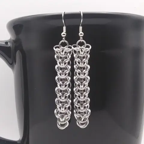 Elfweave Braid 20 gauge Handmade Chainmaille Earrings