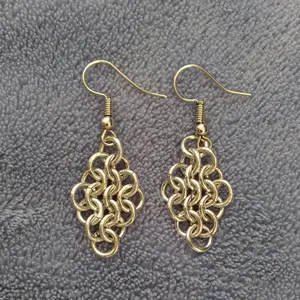 European Diamond #1 18 gauge Handmade Chainmaille Earrings