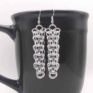 Elfweave Braid 18 gauge Handmade Chainmaille Earrings